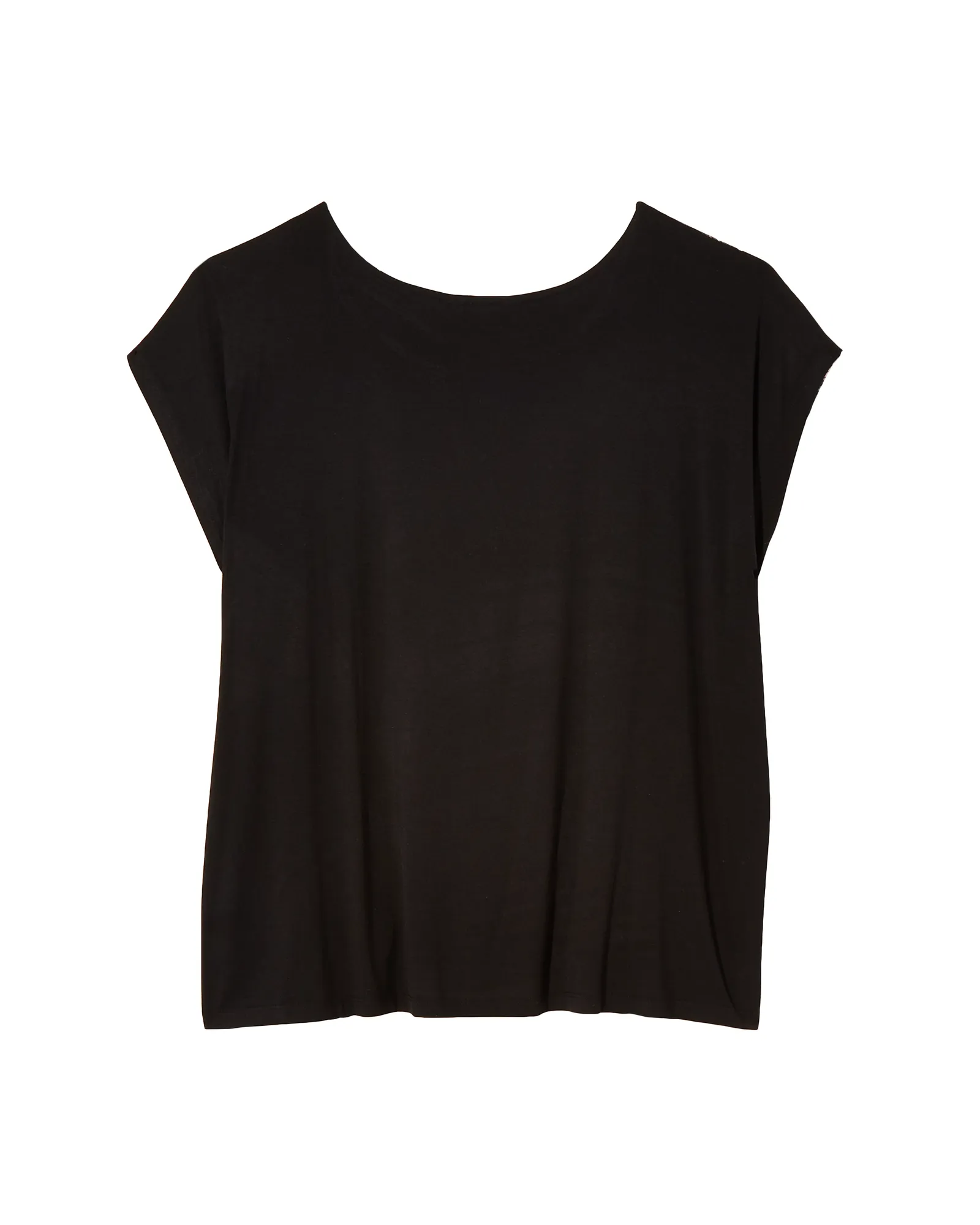 Abby Mixed Media Top | Black / Mauve