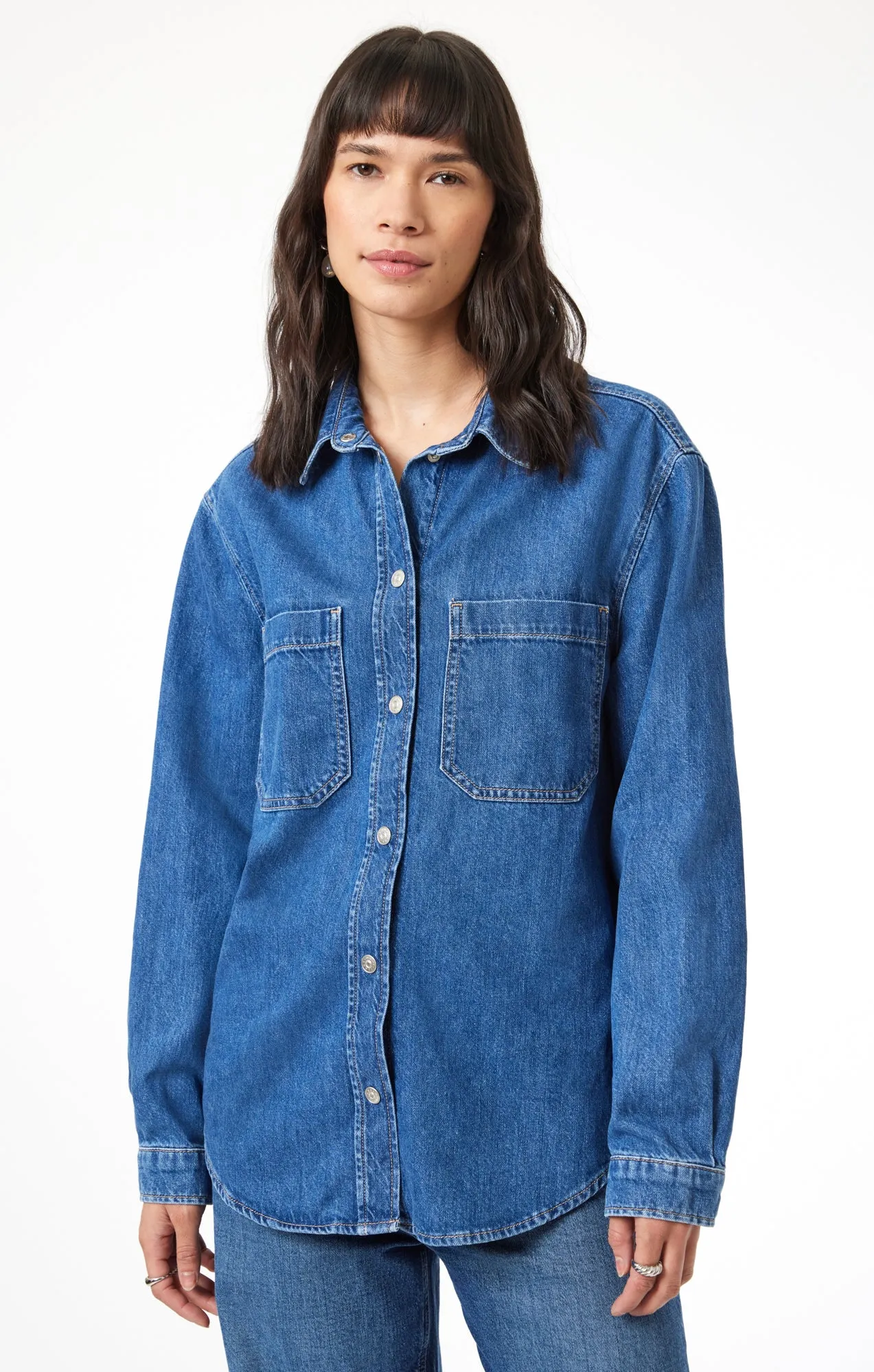 ALESTA DENIM SHIRT IN DARK CLASSIC BLUE