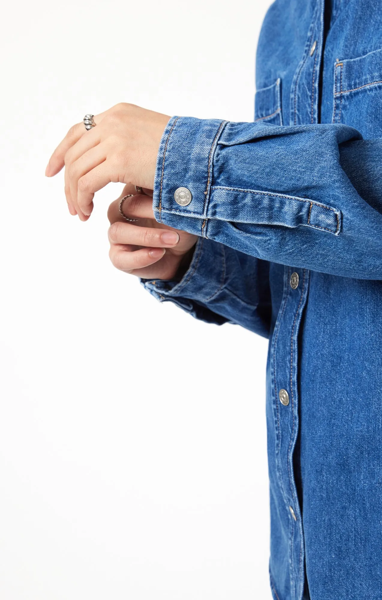 ALESTA DENIM SHIRT IN DARK CLASSIC BLUE