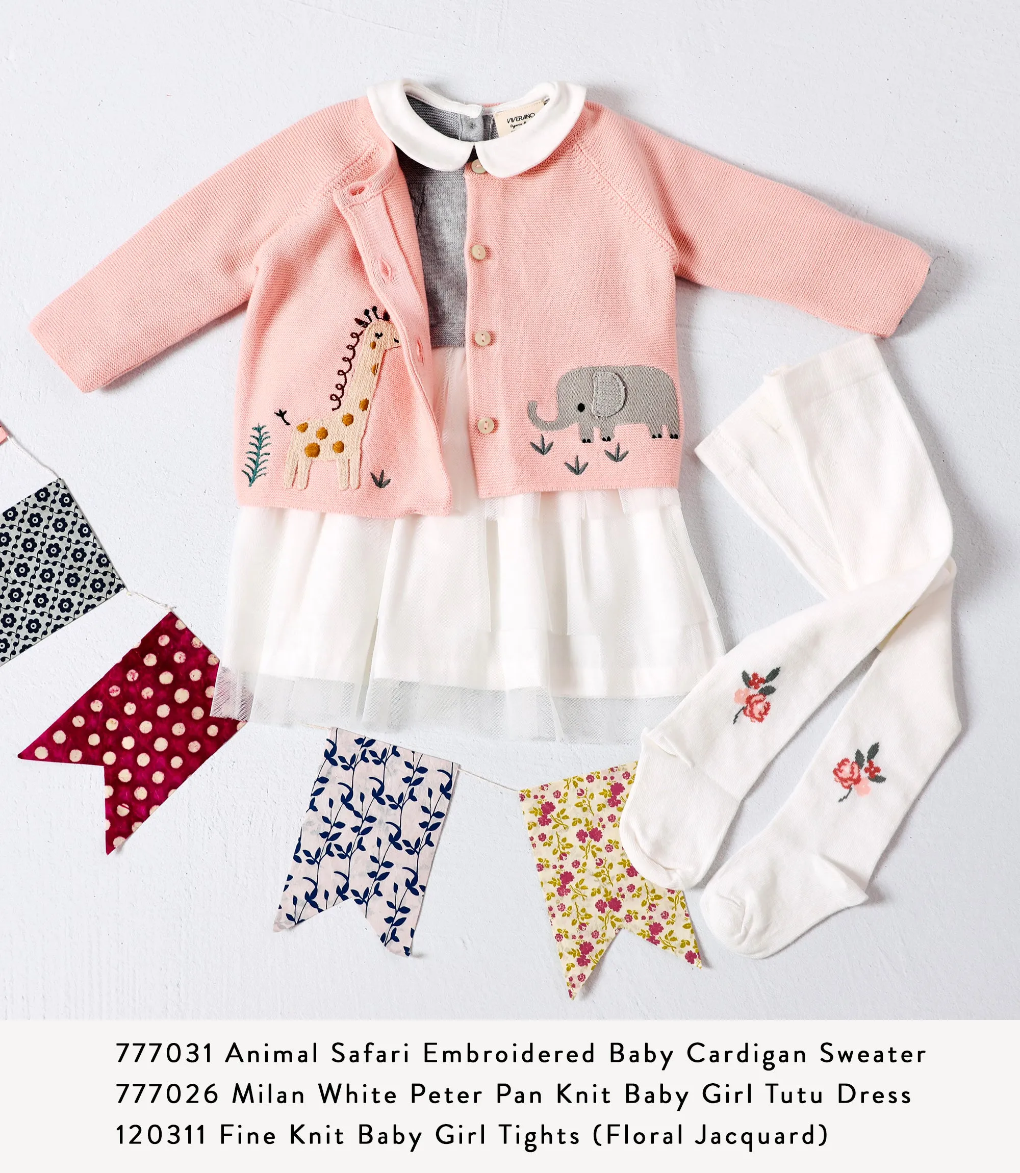 Animal Safari Embroidered Baby Cardigan Sweater (Organic) - 3 Colors