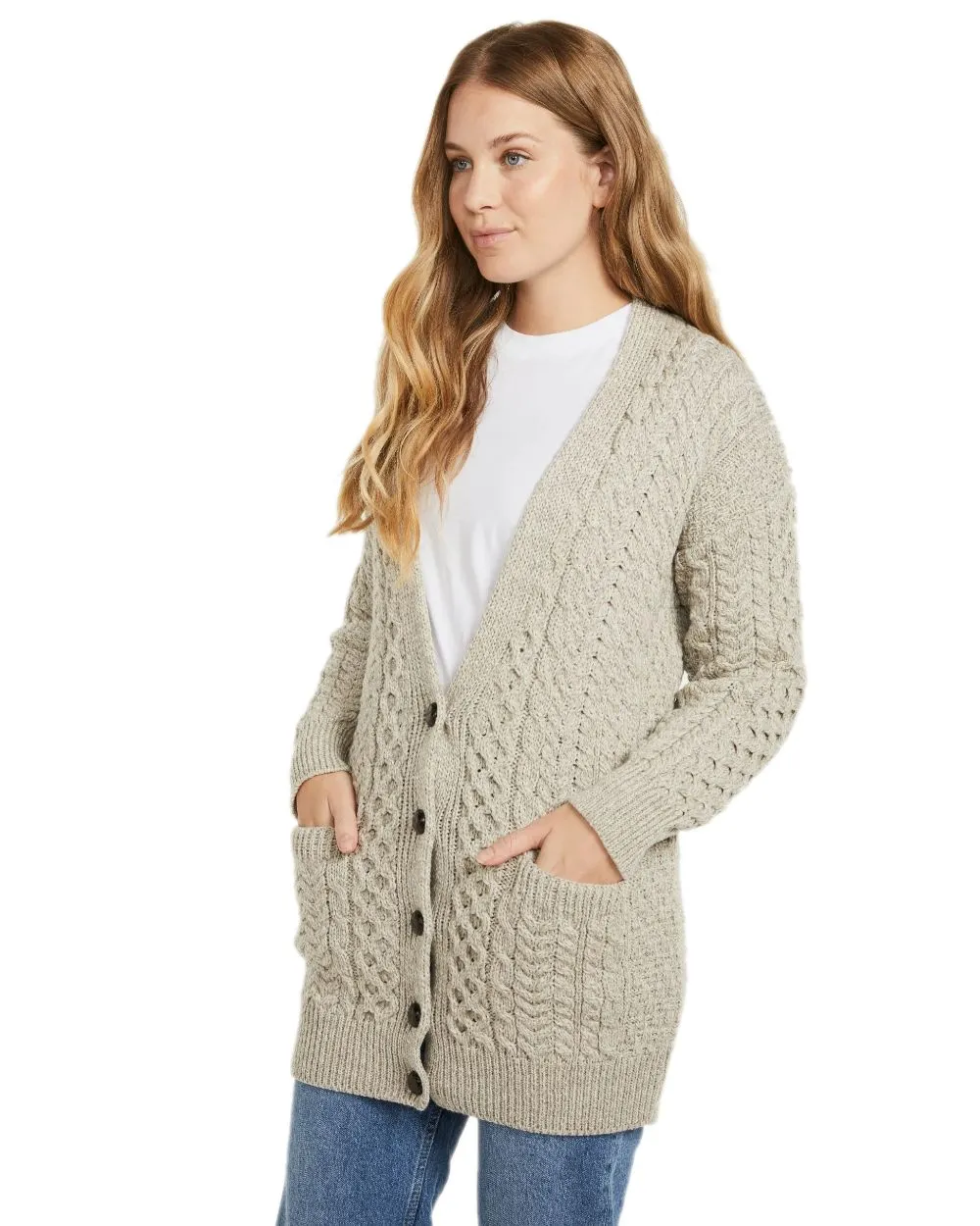 Aran Delphi Boyfriend Cardigan