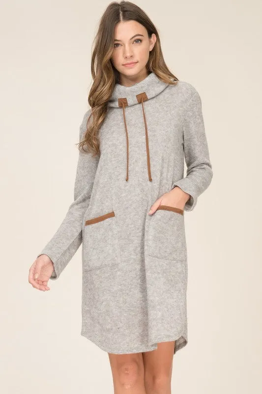 Avila Jersey Dress in Grey