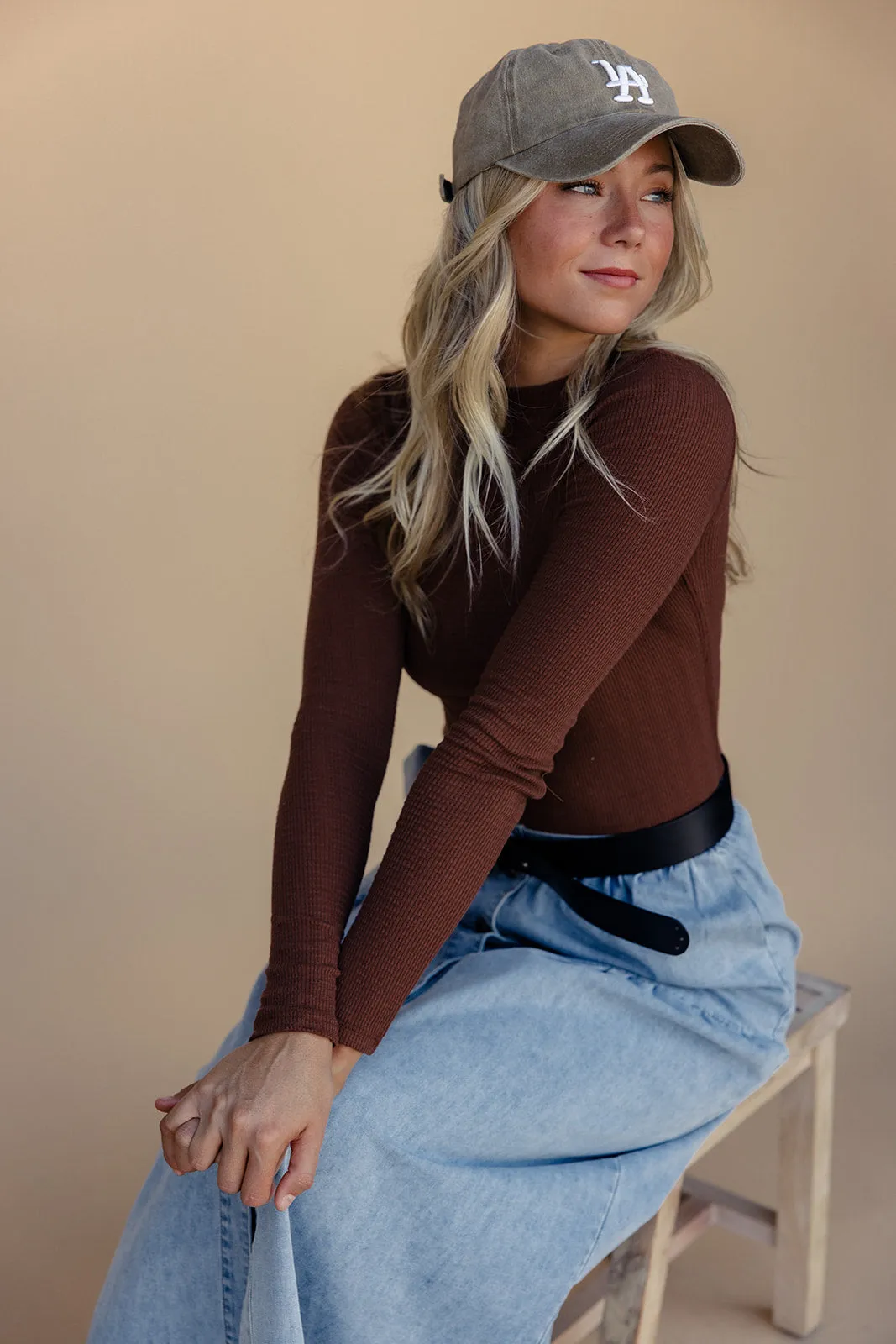 Ayla Textured Mock Neck