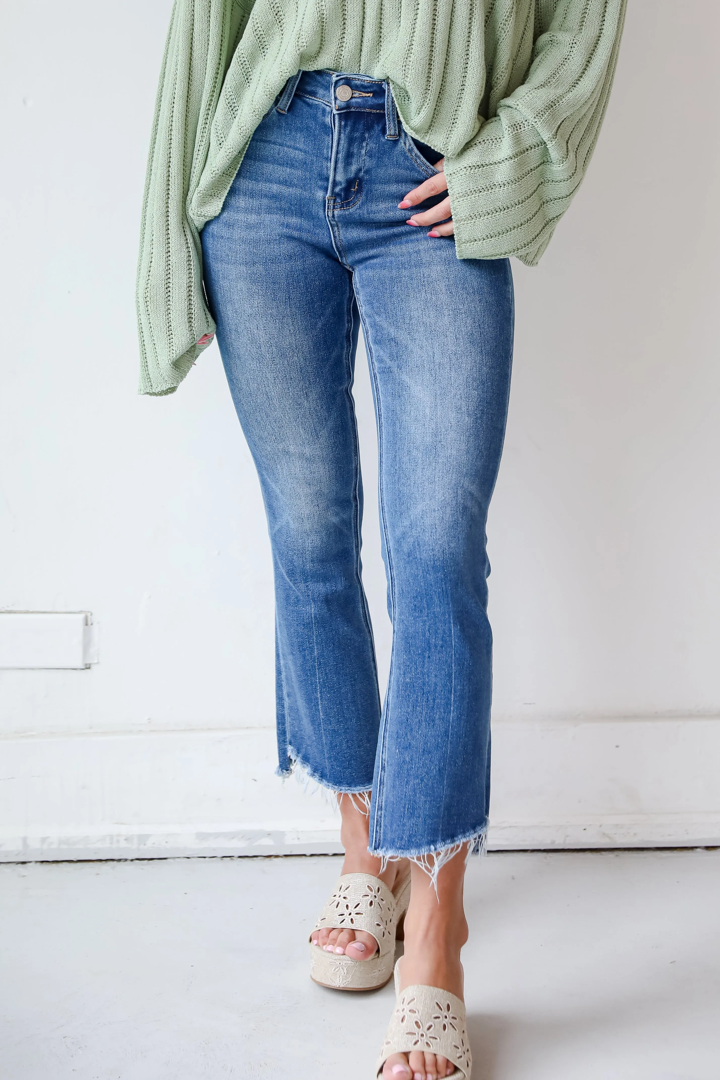 Bella Dark Wash High-Rise Flare Jeans Plus