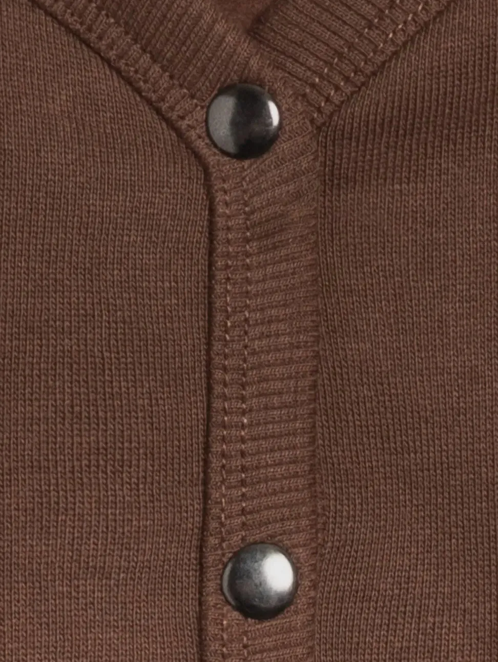 Blair Fleece Snap Cardigan - Chestnut