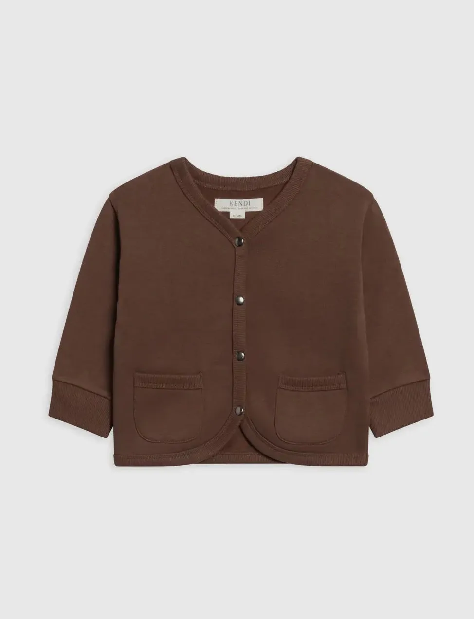 Blair Fleece Snap Cardigan - Chestnut