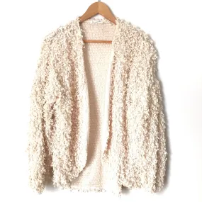 Blu Pepper Ivory Popcorn Fringe Cardigan- Size ~S