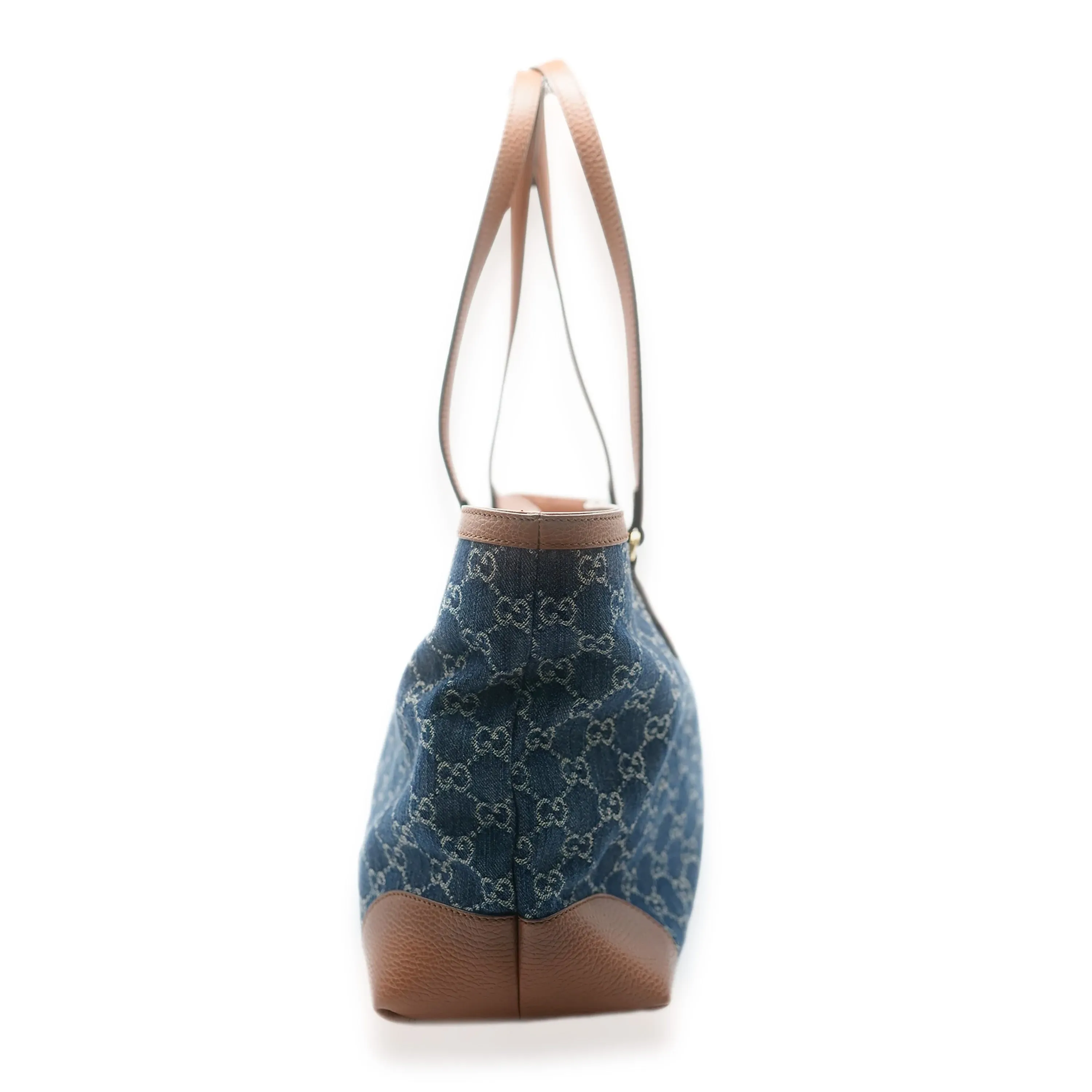 Blue Tea Cuir New Denim GG Medium Ophidia Shopping Tote