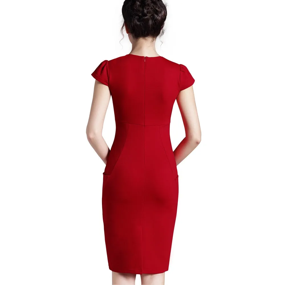 Bodycon Formal Dress | Knee Length Formal Dress - Stylemein