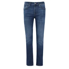 BOSS H Delaware Jean in Mid Blue Wash