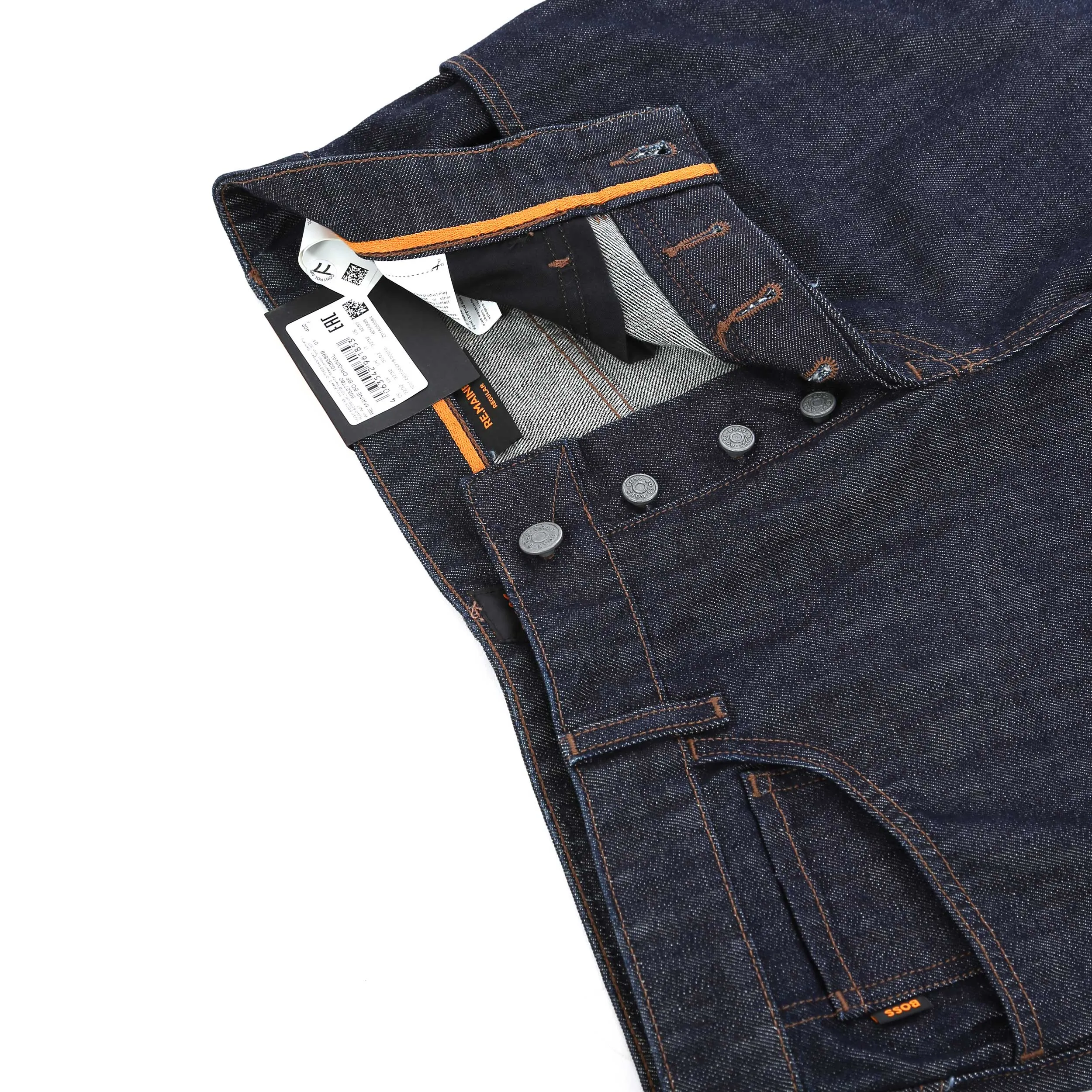 BOSS Re Maine BO BF Jean in Dark Blue Raw Denim