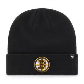 Boston Bruins NHL 47 Brand Men's Black Raised Cuff Knit Beanie