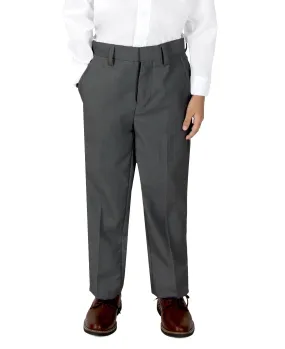 Boys' Charcoal-C Flat Front Dress Pants