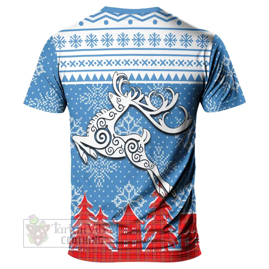 Burnett Clan Christmas T-Shirt Celtic Reindeer Style