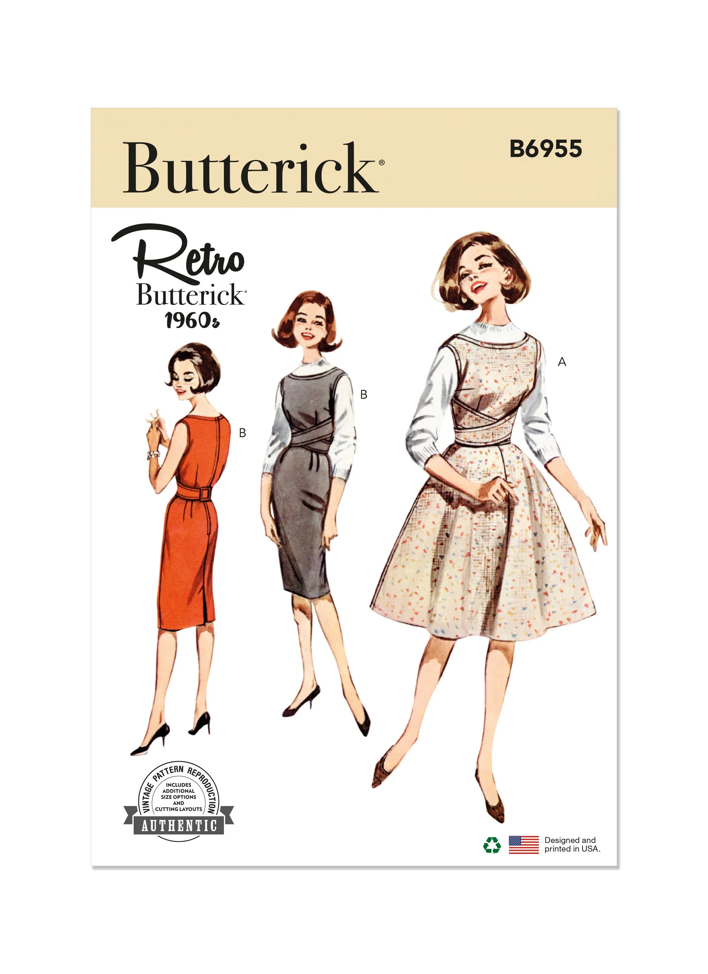 Butterick Pattern B6955 Misses' Shallow Necked Jumper