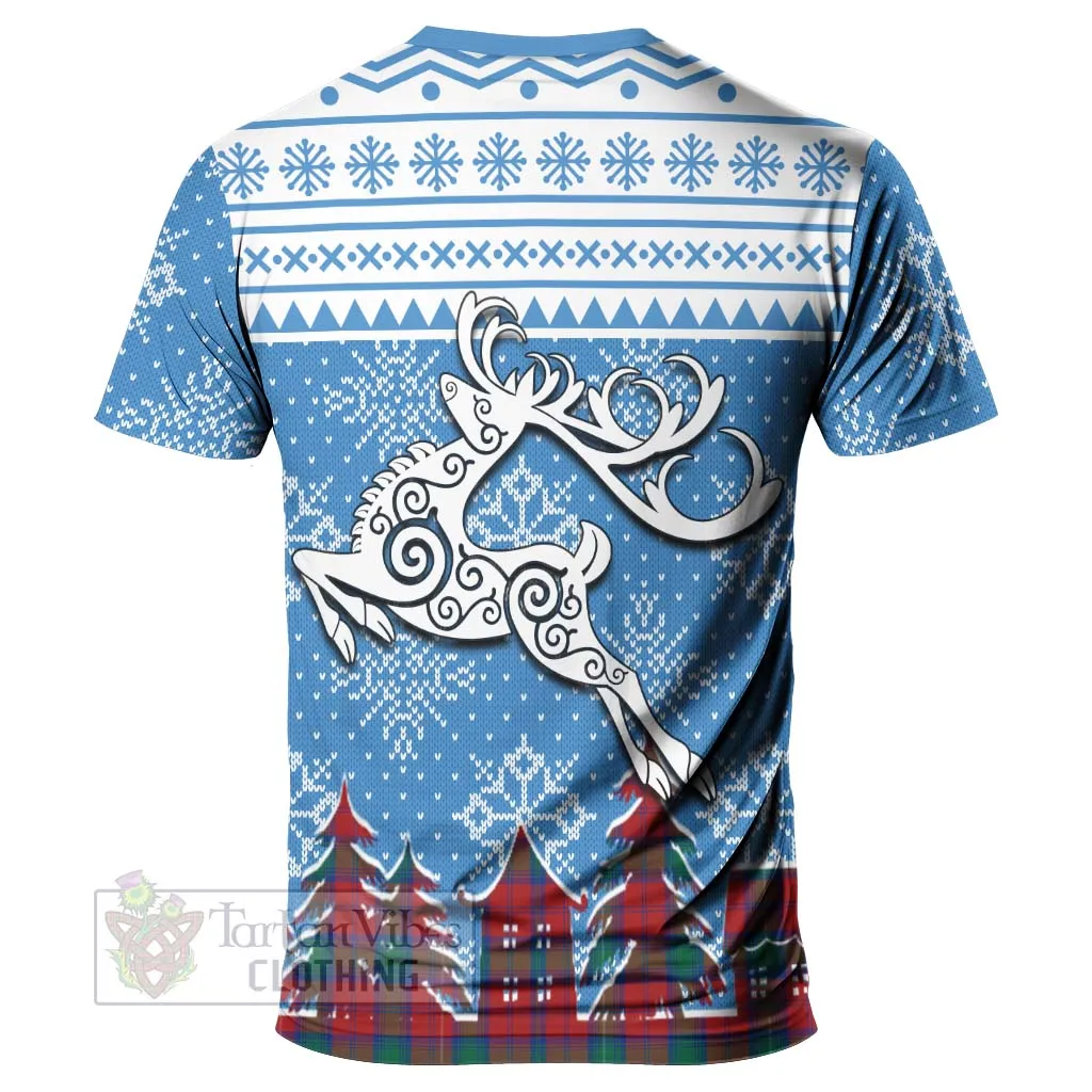 Byres (Byses) Clan Christmas T-Shirt Celtic Reindeer Style