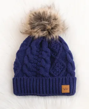 Cable Knit Pom Hat