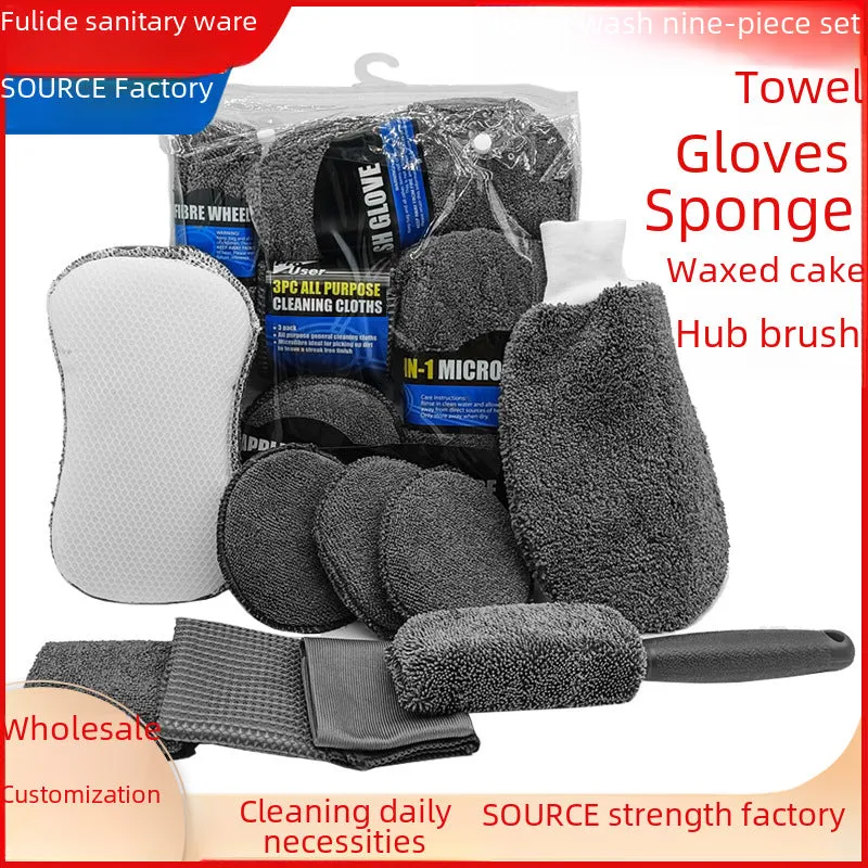 Car Cleaning 9 Piece Set