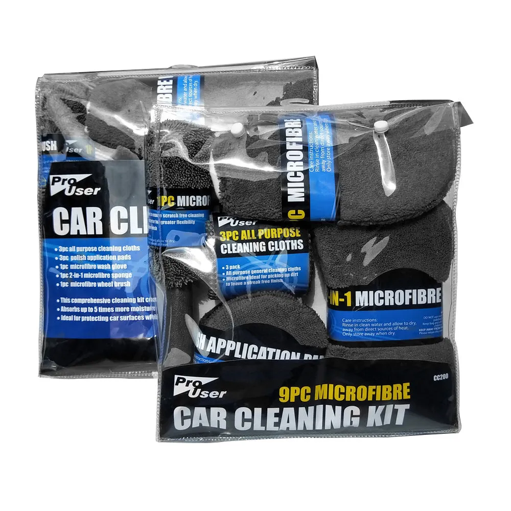 Car Cleaning 9 Piece Set