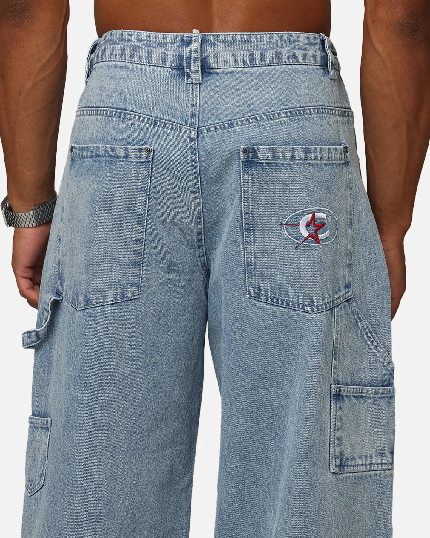 Carre Baggy Carpenter Jeans Light Blue Denim