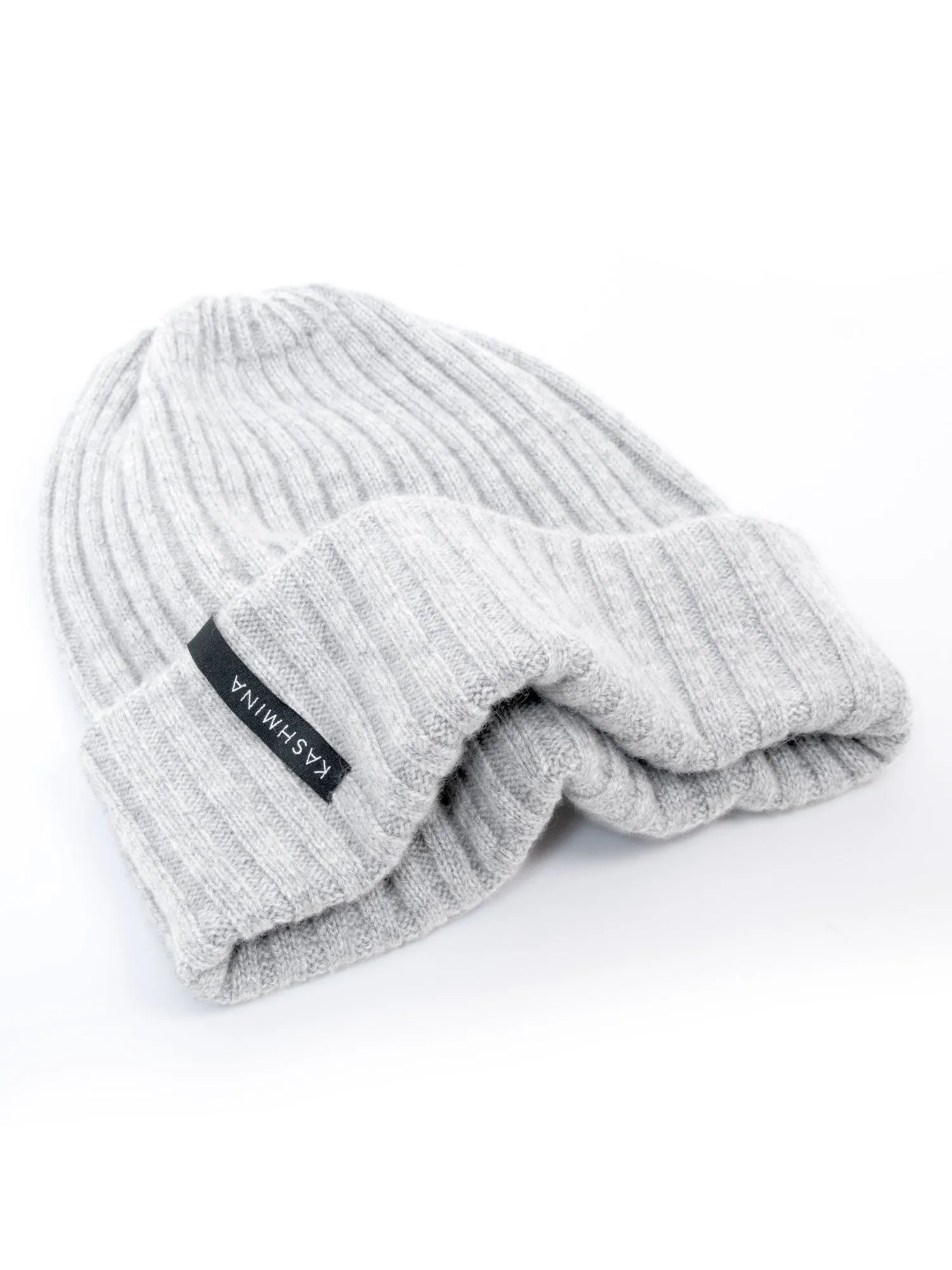 Cashmere beanie "Oda" - light grey