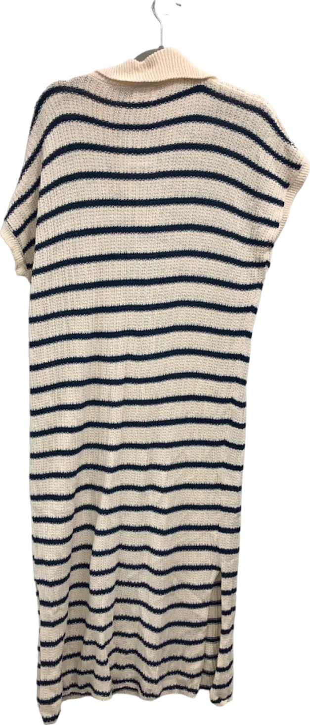 Charli Cream Striped Knit Dress One Size