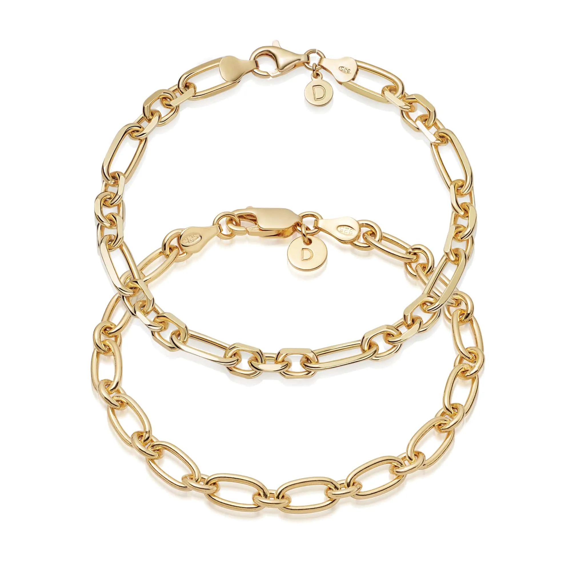 Chunky Bracelet Set 18ct Gold Plate