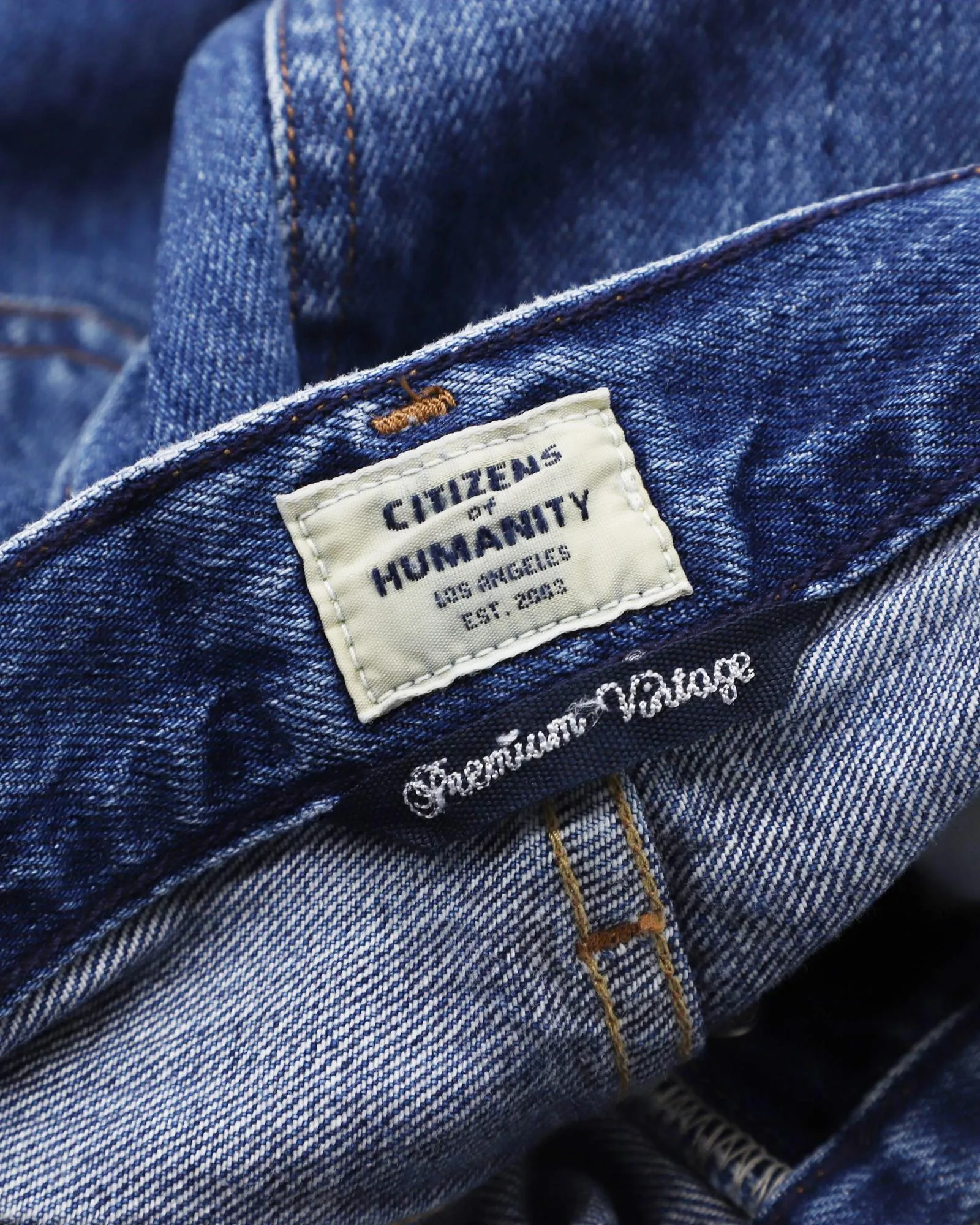 Citizens Of Humanity Charlotte High Rise Straight in Blue Denim