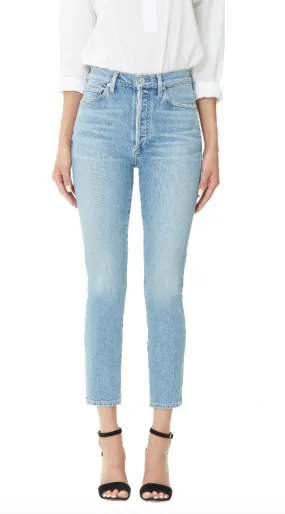 Citizens of Humanity - Olivia Seam High Rise Slim Crop Jeans in Outset wash