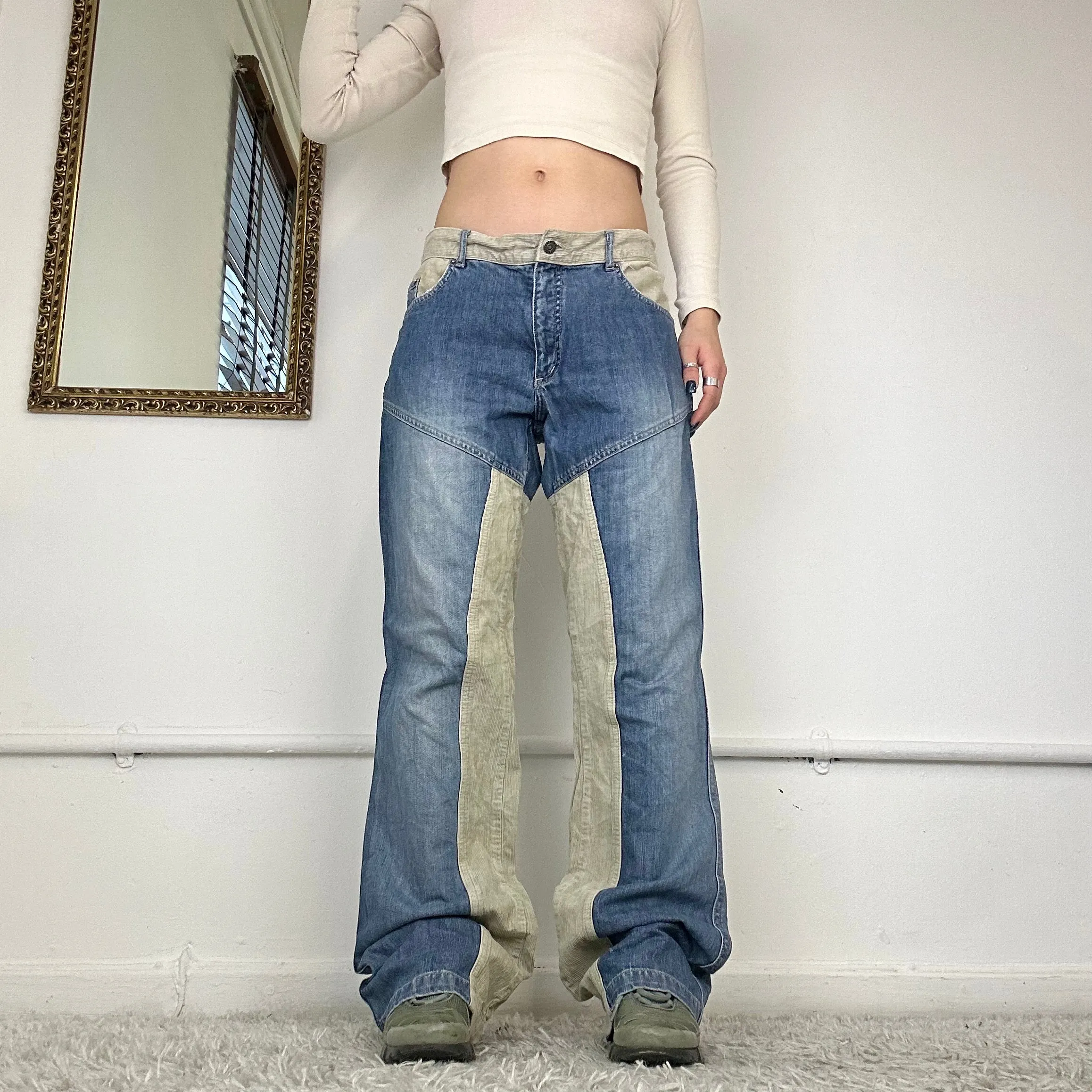 corduroy and denim jeans by s.oliver