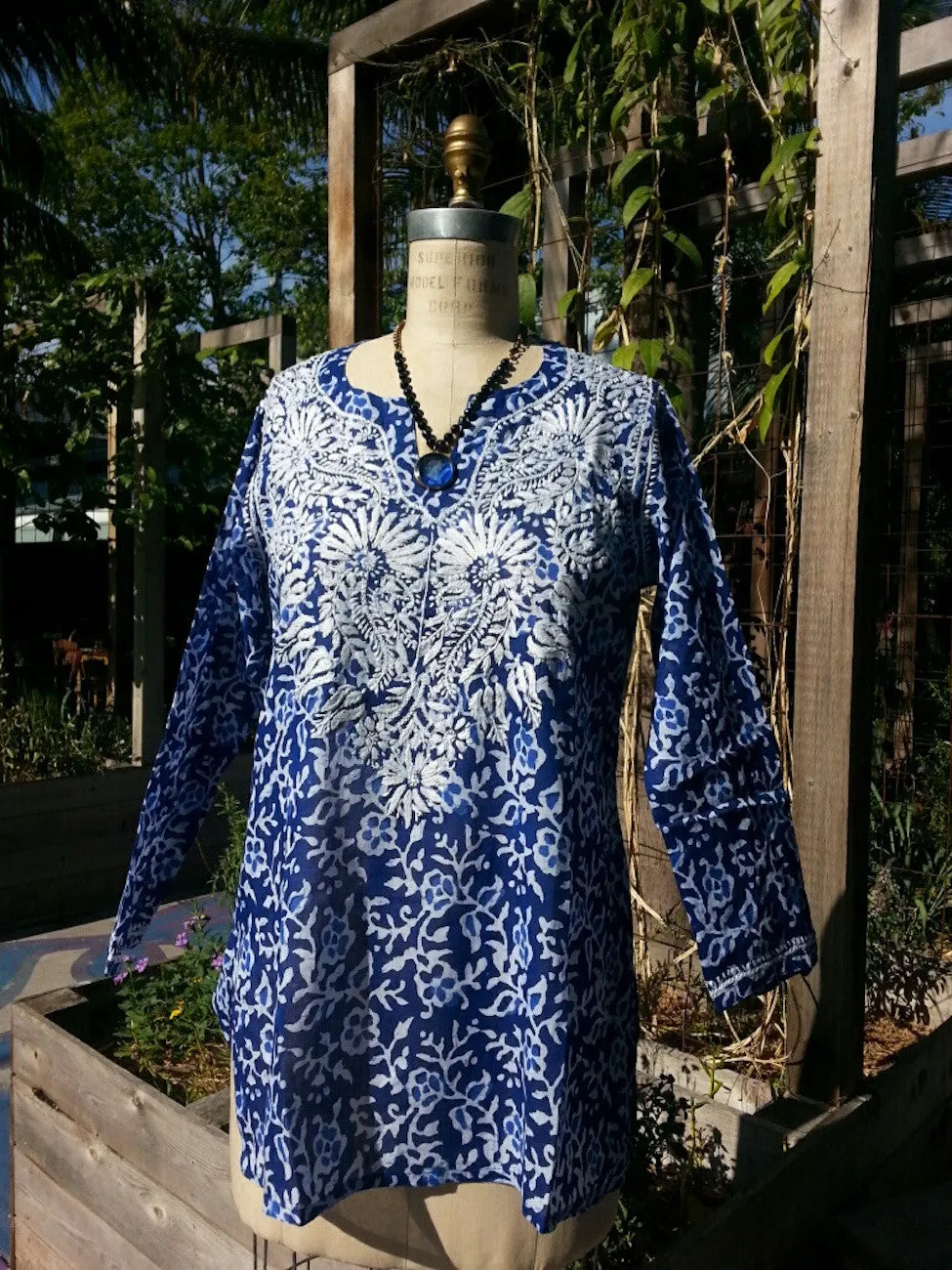 Cotton Tunic with Hand Embroidery