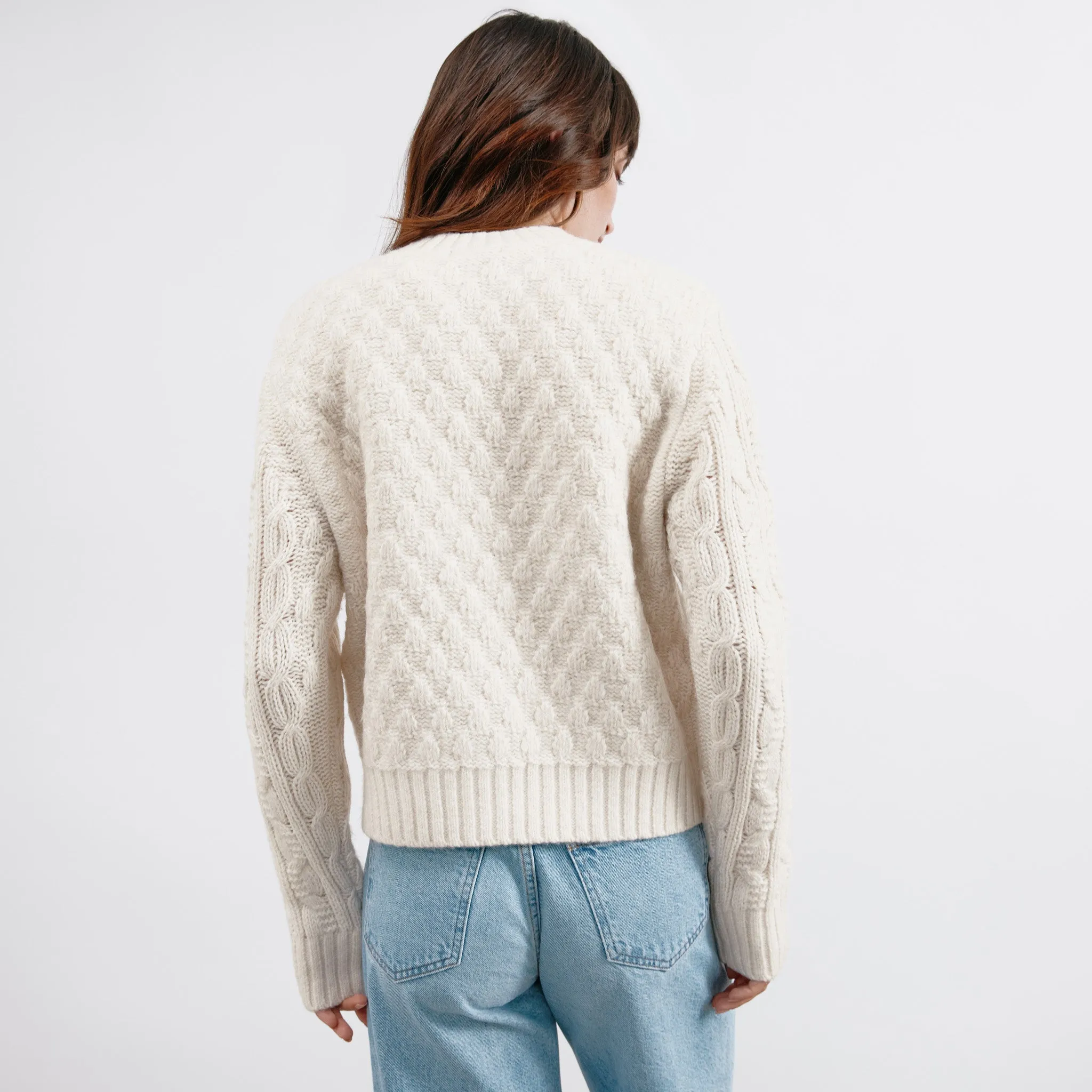 Cream Cable Cardigan