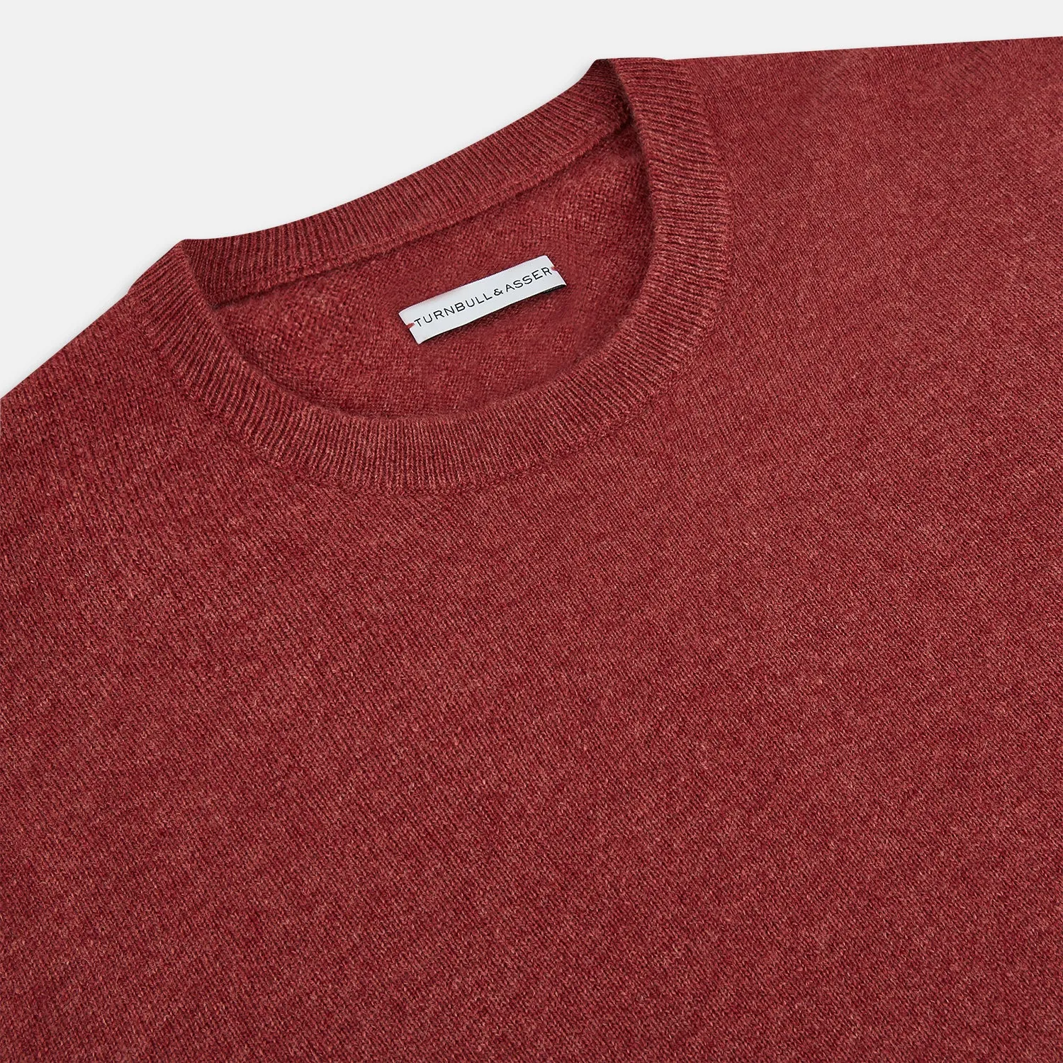 Crimson Red Cashmere Round Neck Jumper