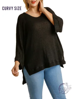 Curvy Greatest Chance 3/4 Sleeve Top