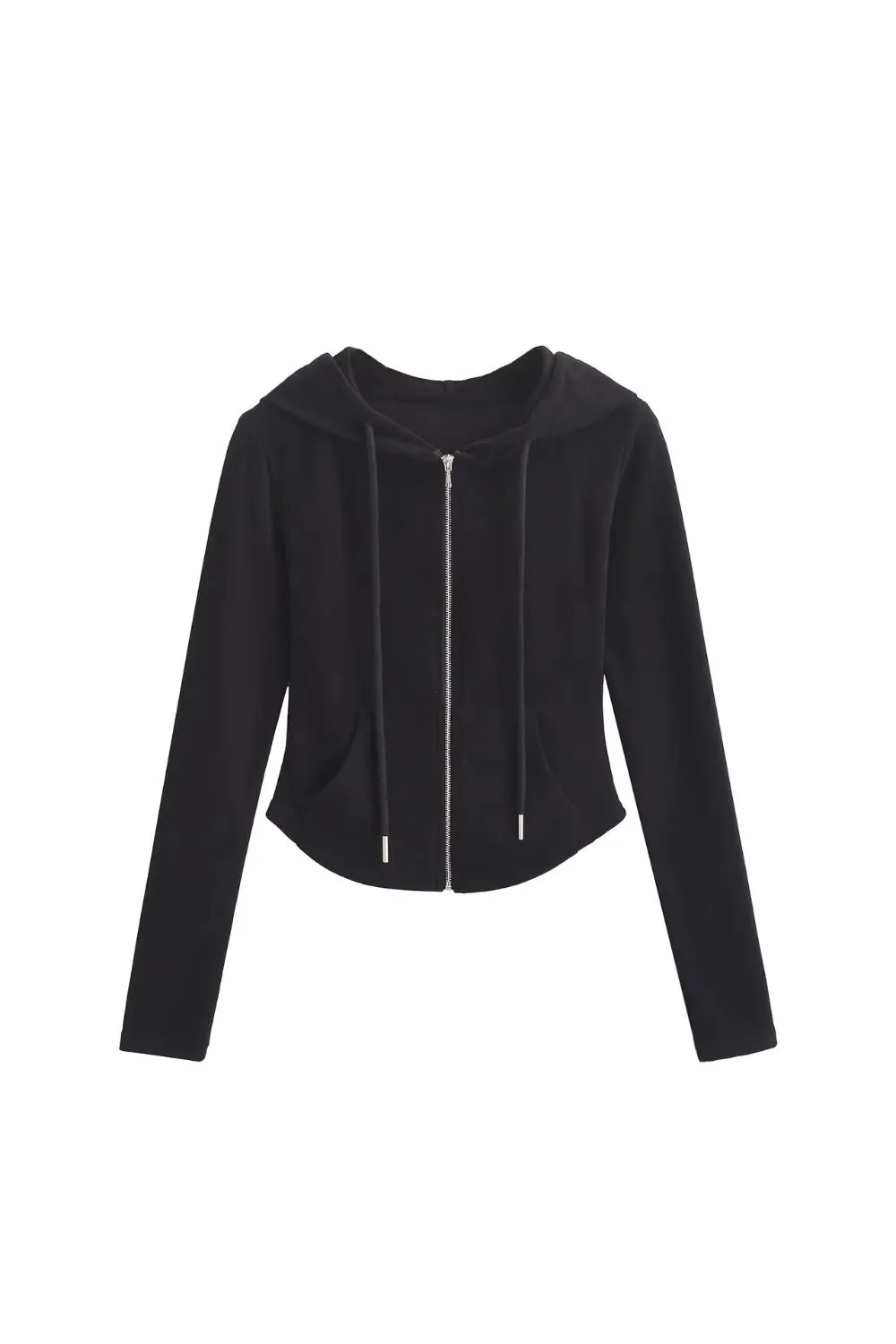 'Dawn' Zip-Up Hooded Brushed Fleece Top