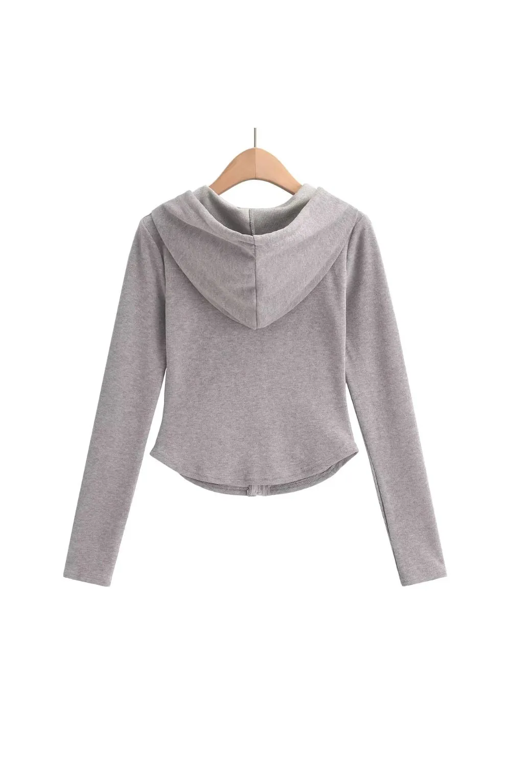 'Dawn' Zip-Up Hooded Brushed Fleece Top