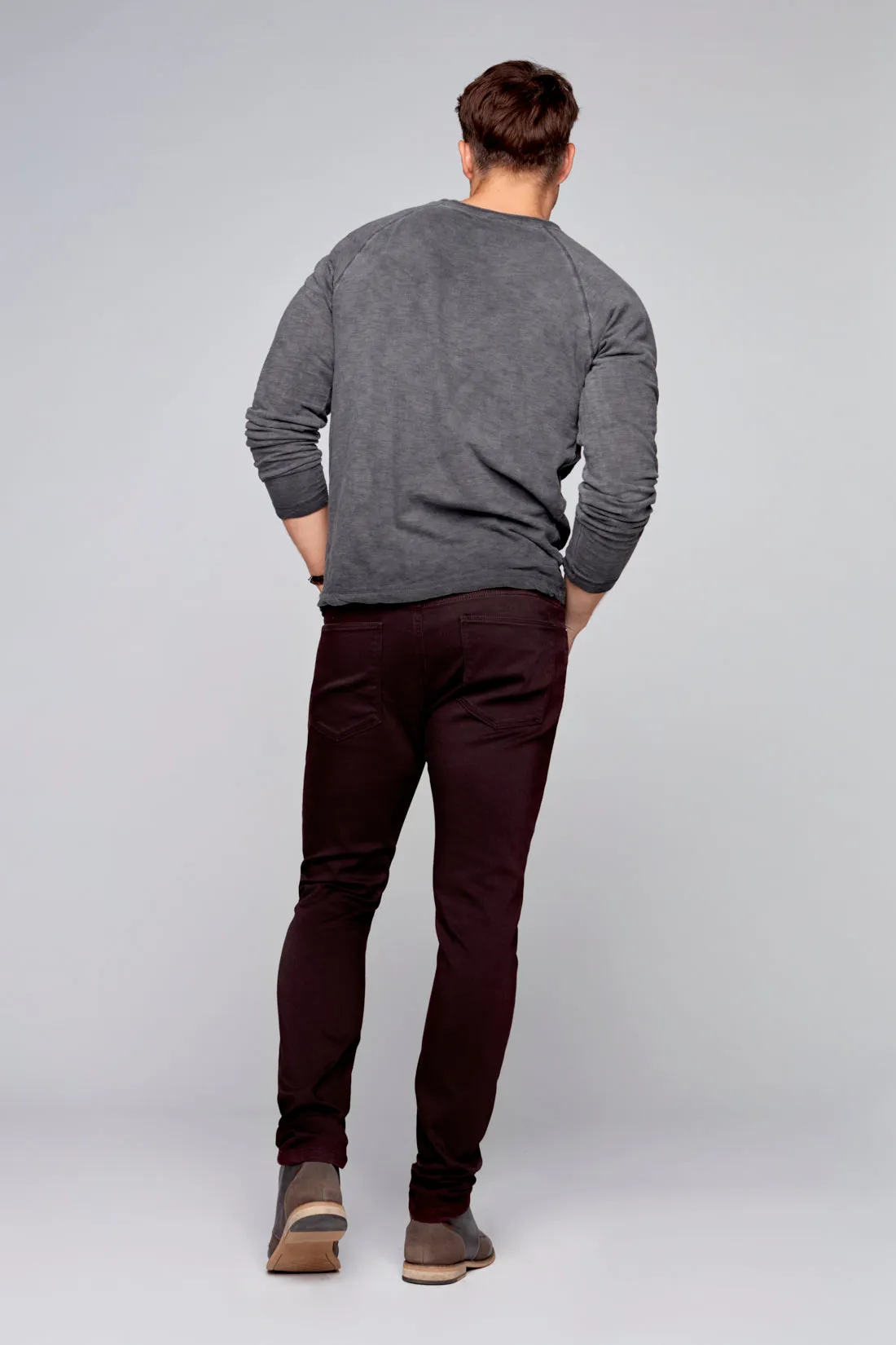 Deluxe 5 Pocket Slim Fit Pants - Wine