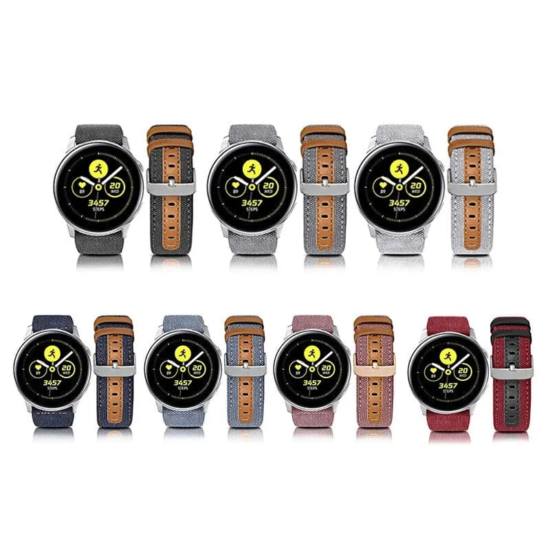 Denim & Leather Watch Straps Compatible with the Kogan Active  Smart Watch