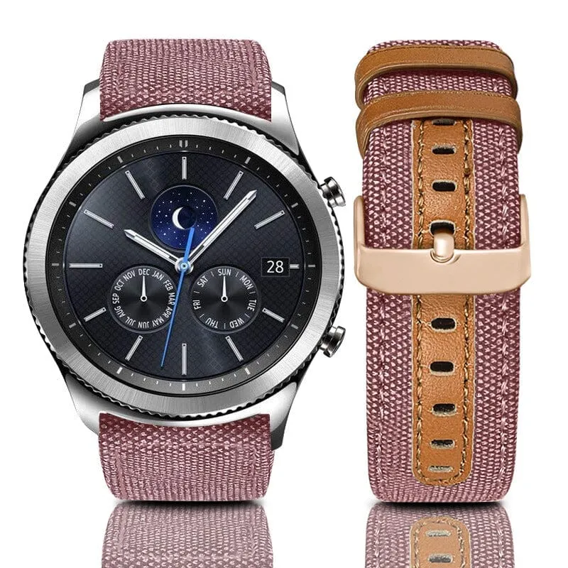 Denim & Leather Watch Straps Compatible with the Kogan Active  Smart Watch