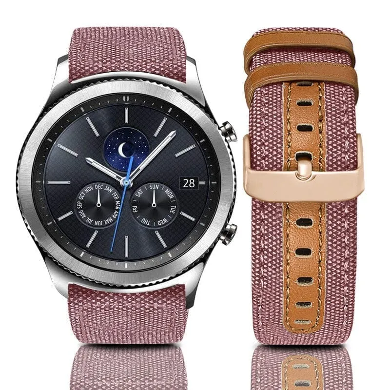 Denim & Leather Watch Straps Compatible with the Pixbee Kids 4g Video Smart Watch