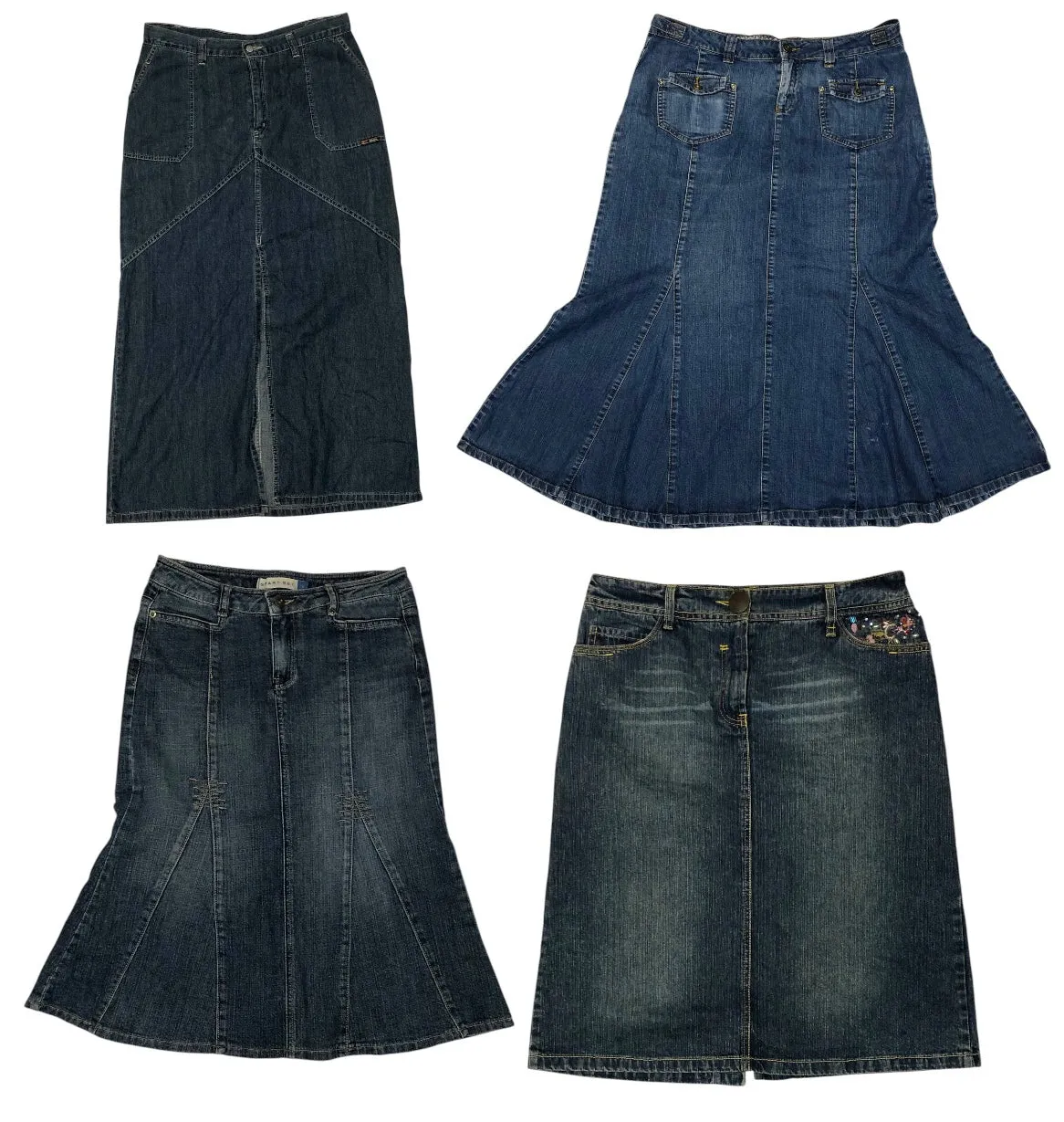 Denim Mix Skirts (S-766)