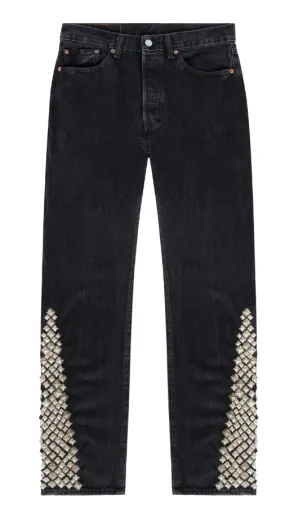 Denim Tears 'Rocker' Studded Black Jeans