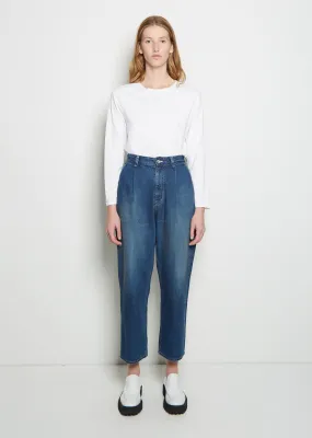 Denim Tuck Pants