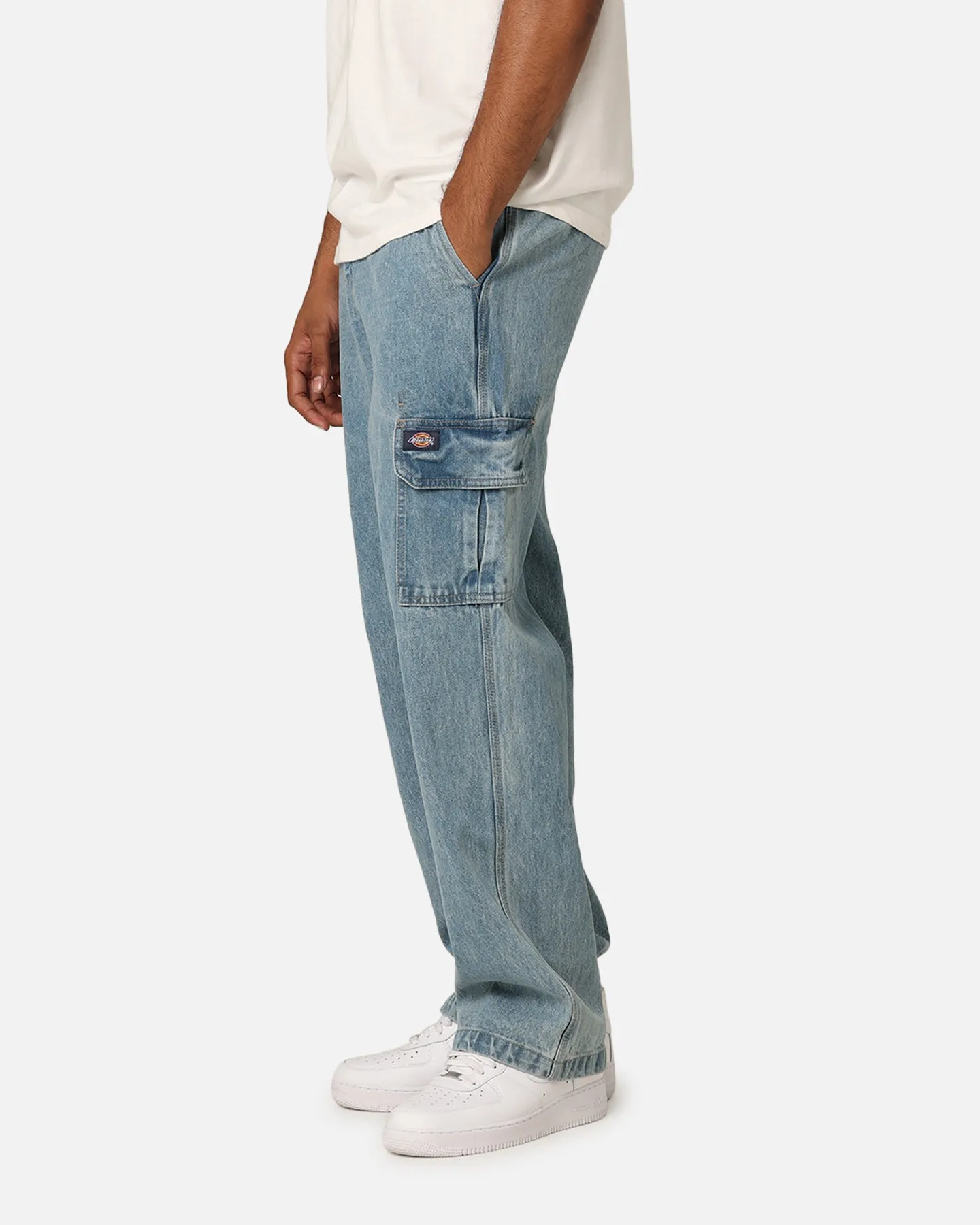 Dickies 852AU Denim Cargo Jeans Stone Washed Indigo