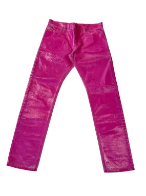 Diesel Pink Latex Denim Jeans