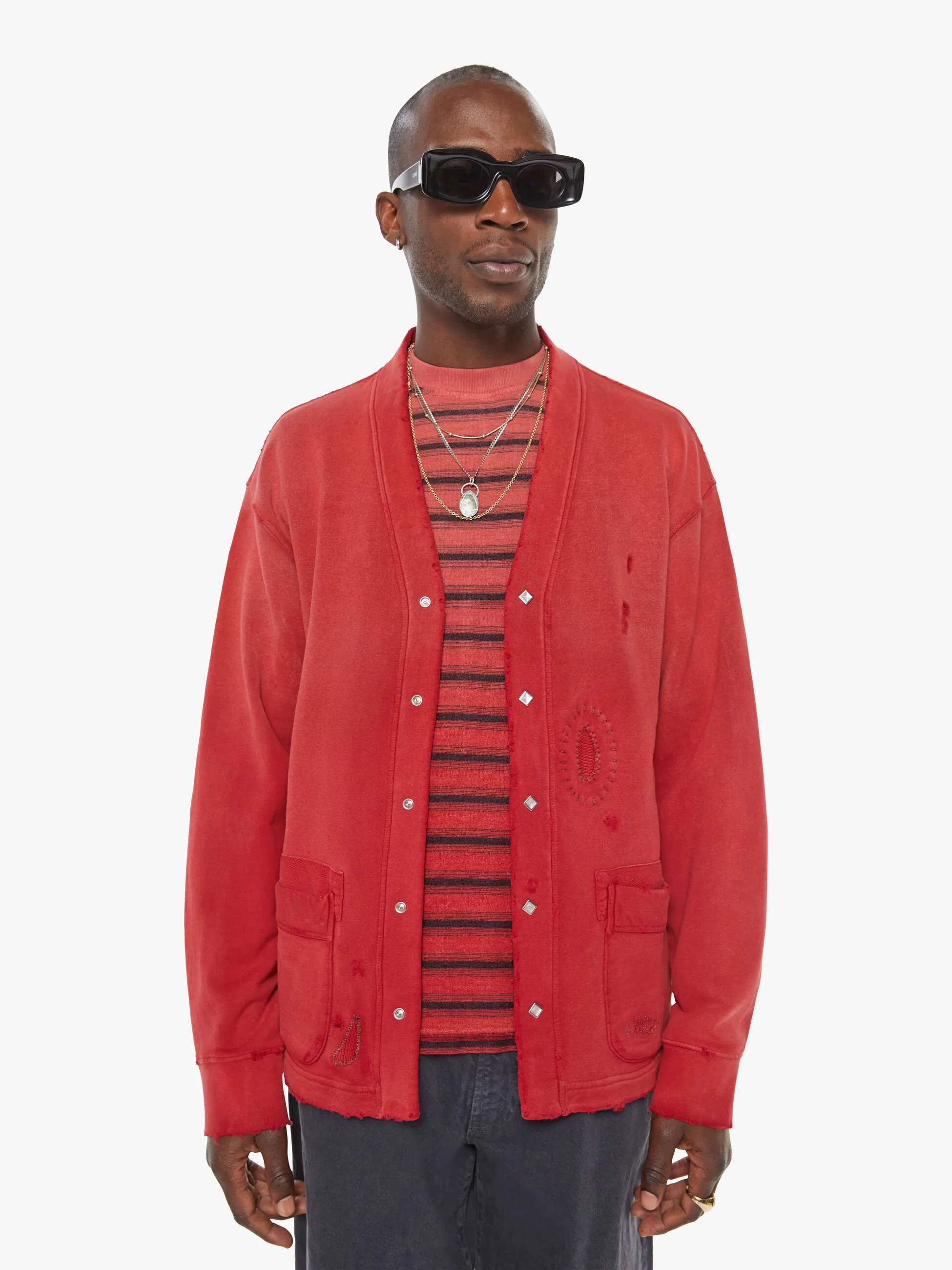 Dr. Collectors Surf Riders Cardigan - Antique Red