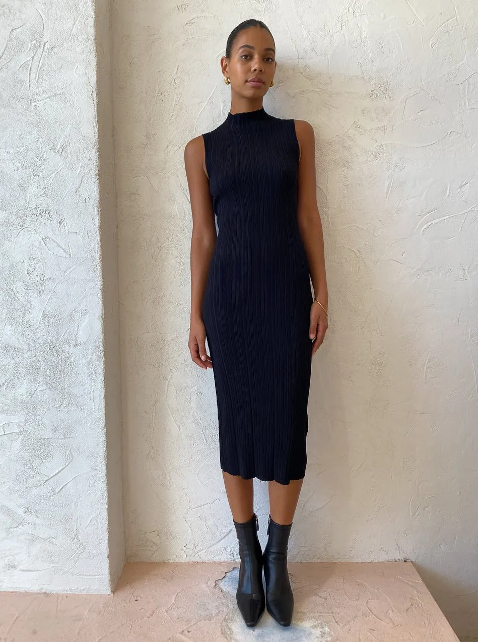 Elka Collective Pillar Knit Dress in Black