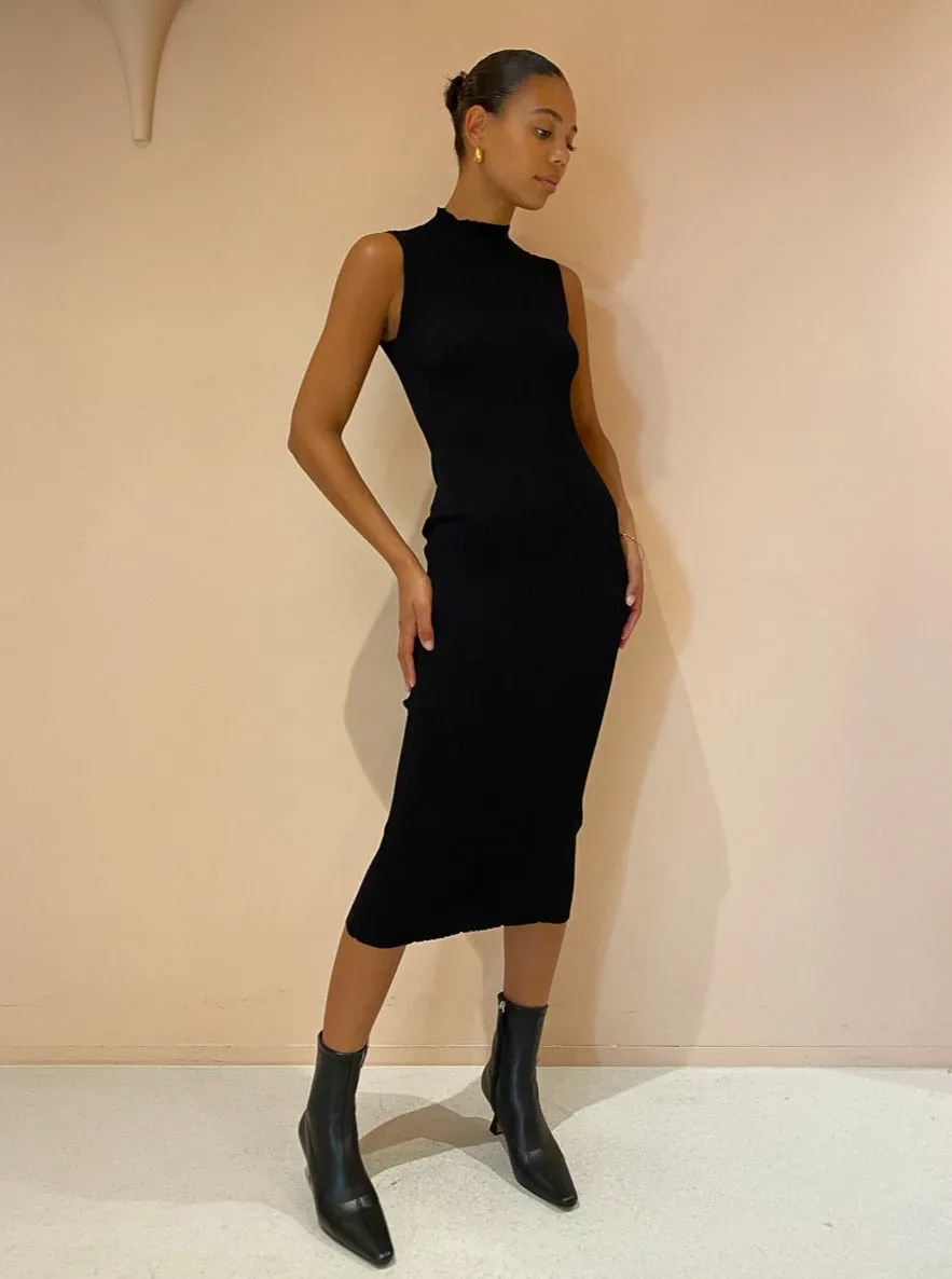 Elka Collective Pillar Knit Dress in Black