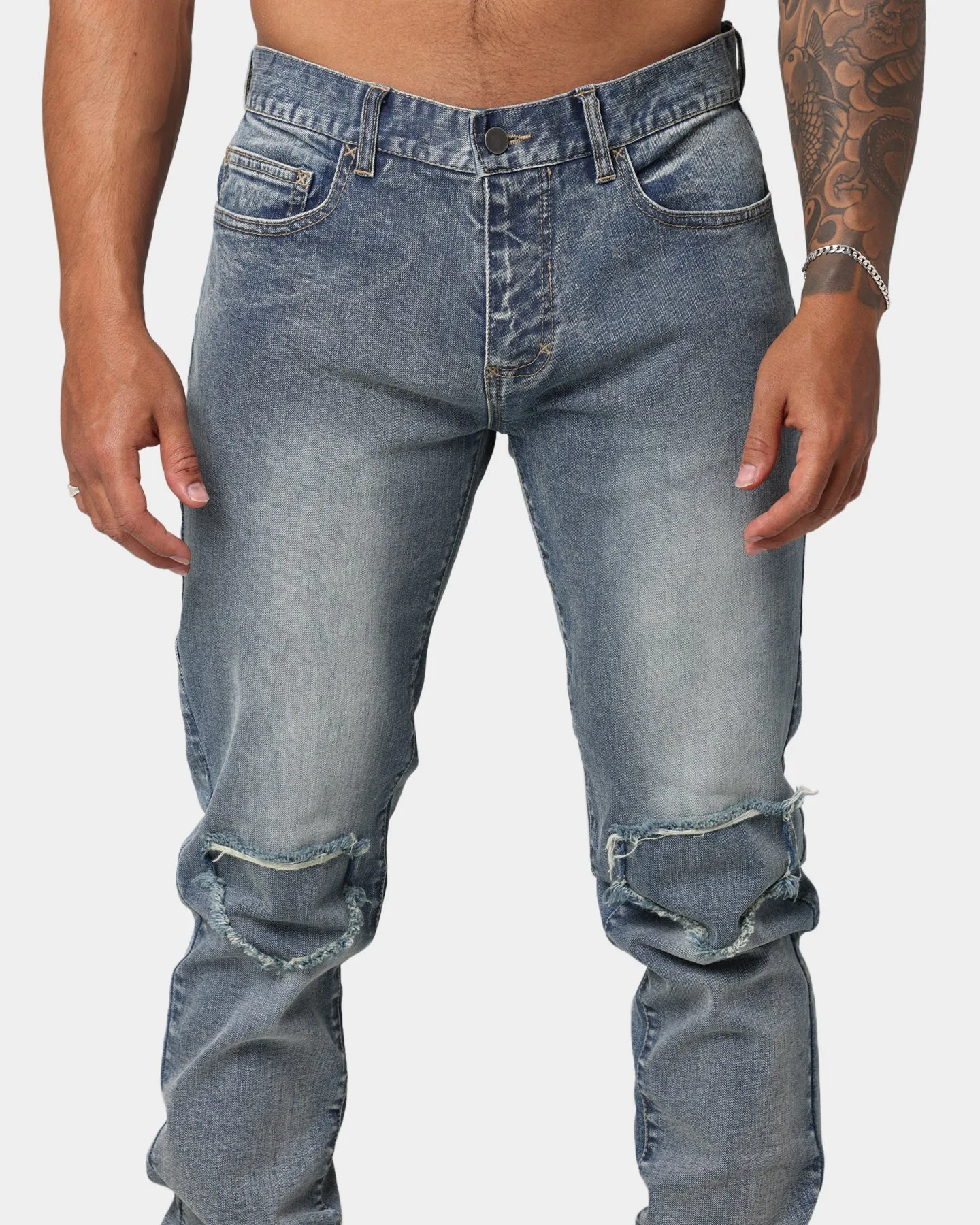 EN ES Vortex X13 Denim Jeans Washed Bue