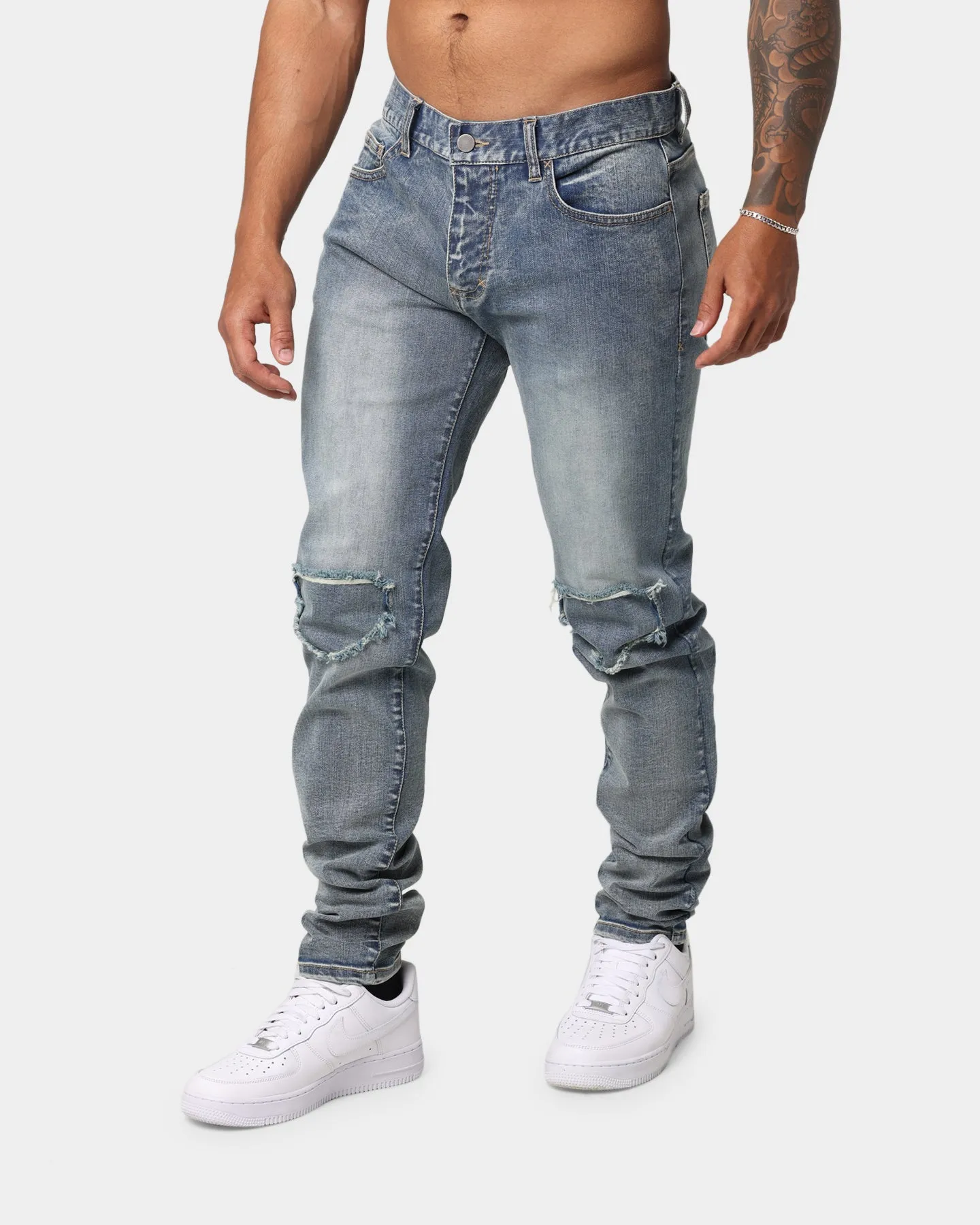 EN ES Vortex X13 Denim Jeans Washed Bue